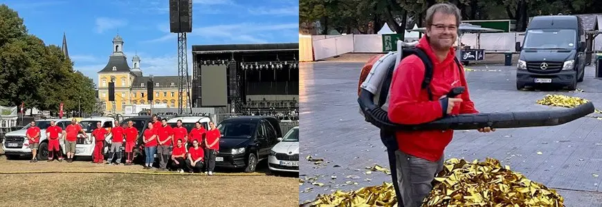 WSR-Team vor der Bühne der Hofgartenkonzerte
